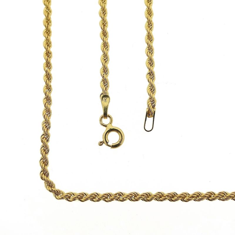 Image 1 of 18K Gold Twisted Link Chain | 50cm