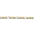 Image 6 of Two-tone gold Figaro link bracelet