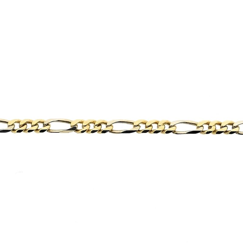Image 6 of Two-tone gold Figaro link bracelet