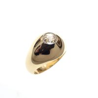 Gold ring with large diamond 0.40 ct.