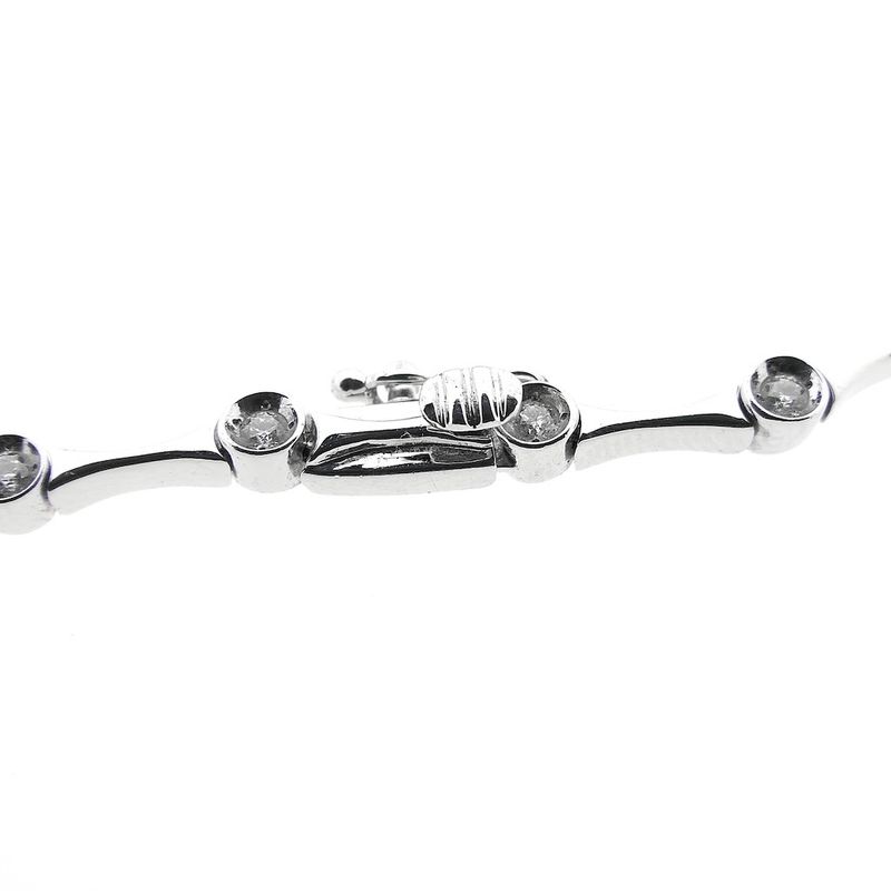 Image 4 of Platinum bracelet with diamond; 0.72 ct. | 19 cm