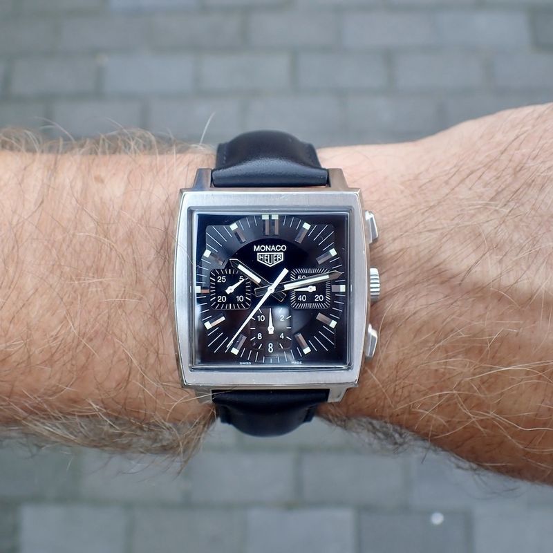 Image 13 of Heuer Monaco; Chronograph men's watch