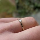 Image 8 of White gold solitaire ring with diamond | 0.08 ct.