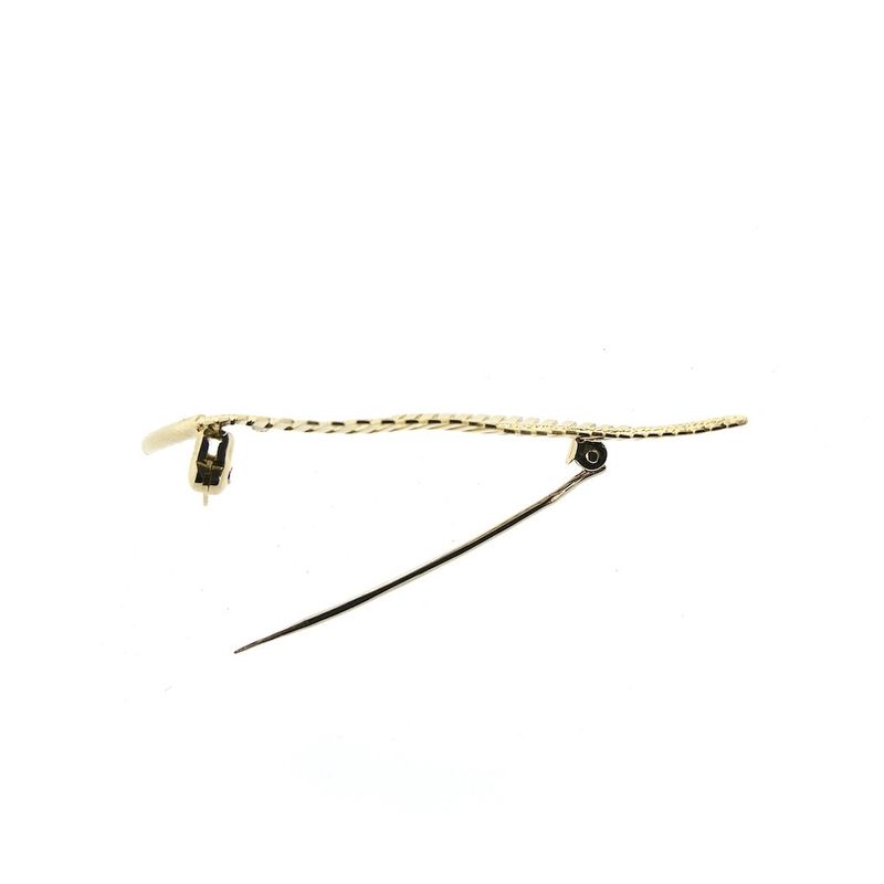 Image 4 of Vintage gold feather brooch