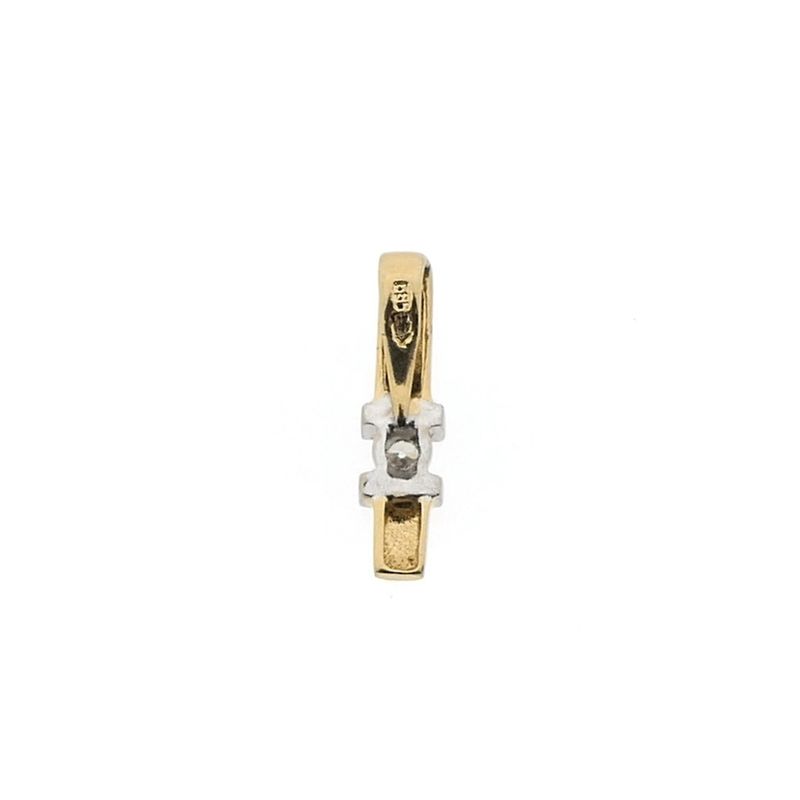 Image 7 of Two-tone gold pendant with zirconia