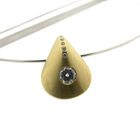 Image 4 of Platinum brooch with gold charm and diamonds; 0.80 ct.