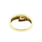 Image 1 of Gold solitaire ring with citrine and diamond; 0.04 ct.