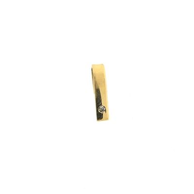 Image 1 of Gold minimalist pendant with diamond | 0.005 ct.