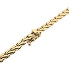 Image 4 of Gold Fantasy Link Necklace with Tricolor Pendant