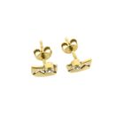 Image 8 of Gold stud earrings with zirconia