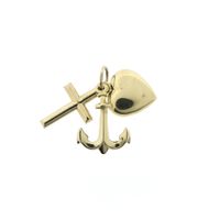 Gold pendant; Faith, hope, and love