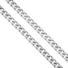 Image 3 of Silver flat gourmet link chain | 51 cm