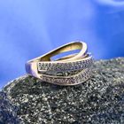 Image 2 of Rose Gold Crossover Ring with Zirconia