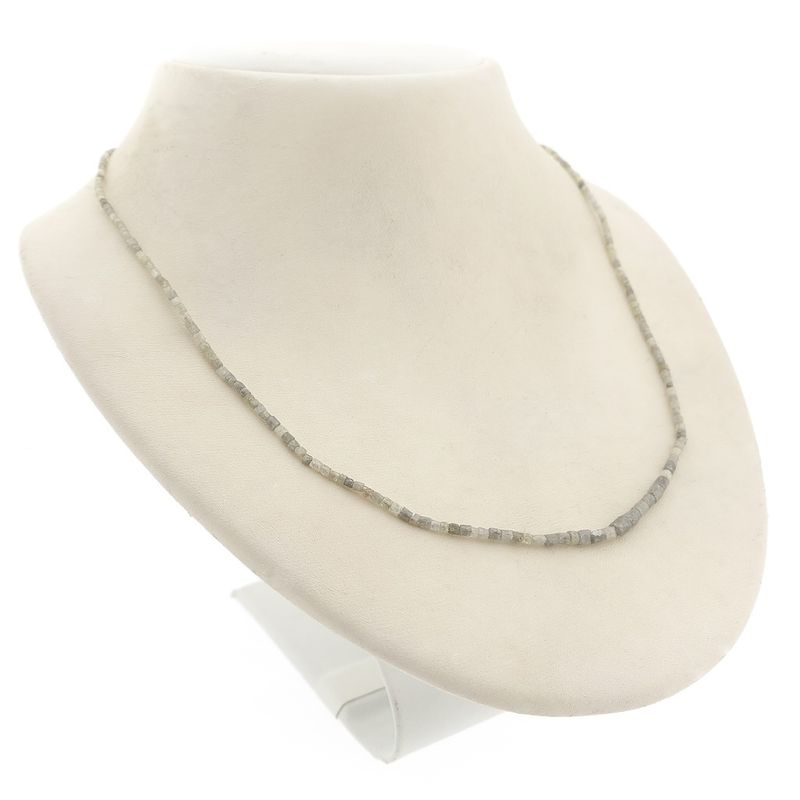 Image 2 of Uncut diamond bead necklace with gold clasp