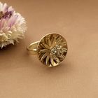Afbeelding 2 van Gouden statementring met diamanten; 0,03 ct.