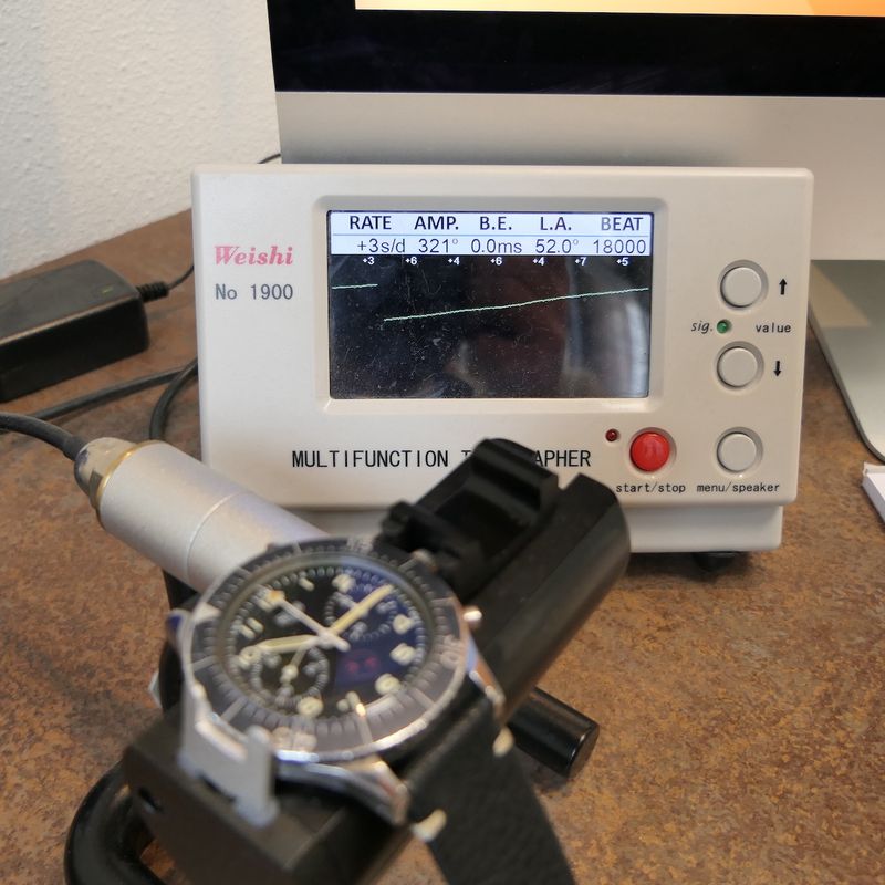 Image 19 of Heuer Bundeswehr Fly-back 1550SG; Vintage chronograph men's watch