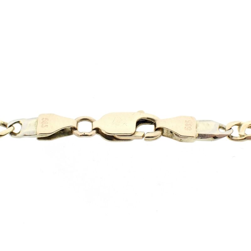Image 8 of Two-tone gold Figaro link bracelet