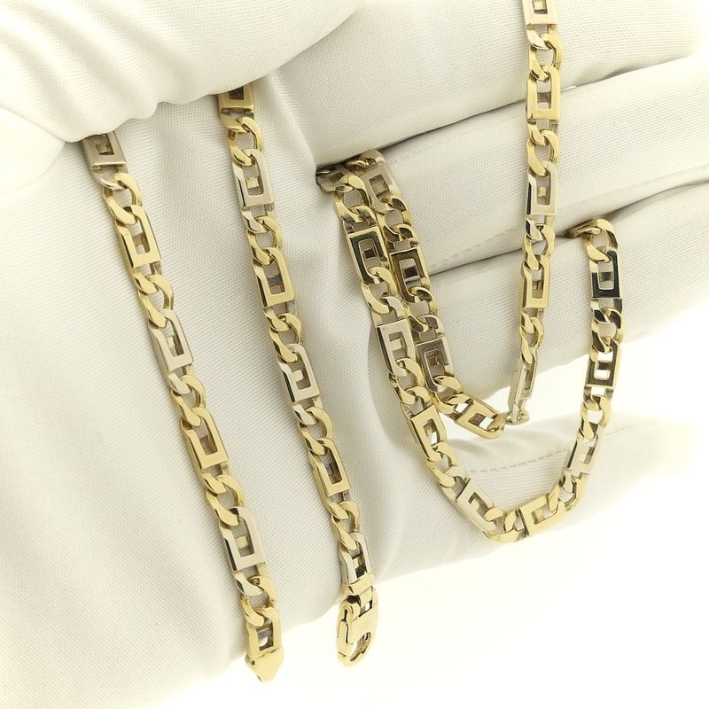 Image 7 of Two-tone gold navy link chain