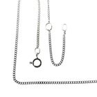 Image 1 of White gold gourmet link necklace | 44-49 cm
