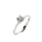 Image 1 of White gold solitaire ring with diamond | 0.10 ct.