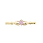 Afbeelding 1 van Gouden Claddagh broche met roze zirconia