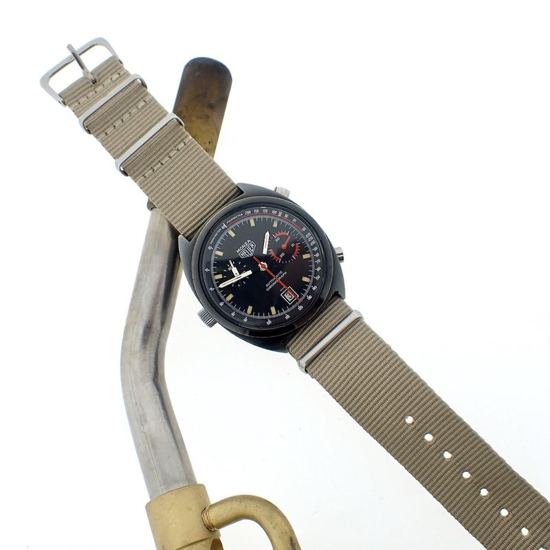 Image 10 of Heuer Monza Chronograaf; Vintage heren horloge
