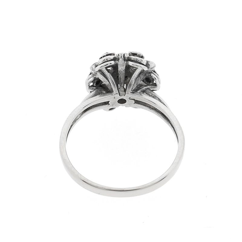 Image 5 of White gold ring set with rose-cut diamonds | 0.45 ct.