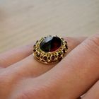 Image 7 of Vintage gold entourage ring with garnet