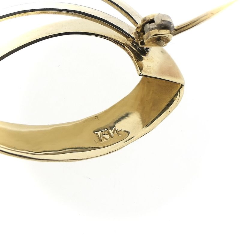 Image 4 of Vintage two-tone gold brooch