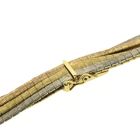 Image 4 of Tricolor gold omega link necklace