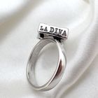 Image 8 of White gold ring with diamonds; LA DIVA