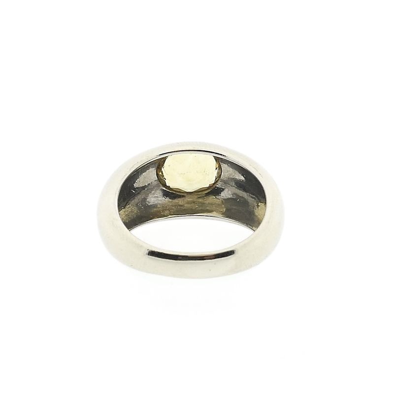 Image 3 of 18 carat white gold ring with citrine