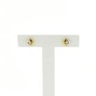 Image 1 of Bicolor gold stud earrings with zirconia