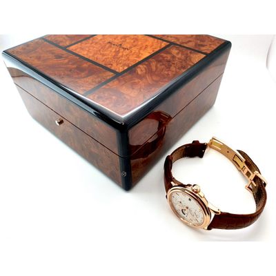 Image 2 of Blancpain Leman Dual Time; 18k rose gold men's watch