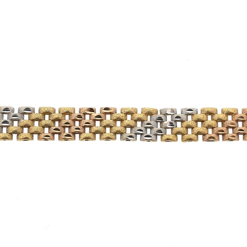 Image 5 of Tricolor gold fantasy link bracelet