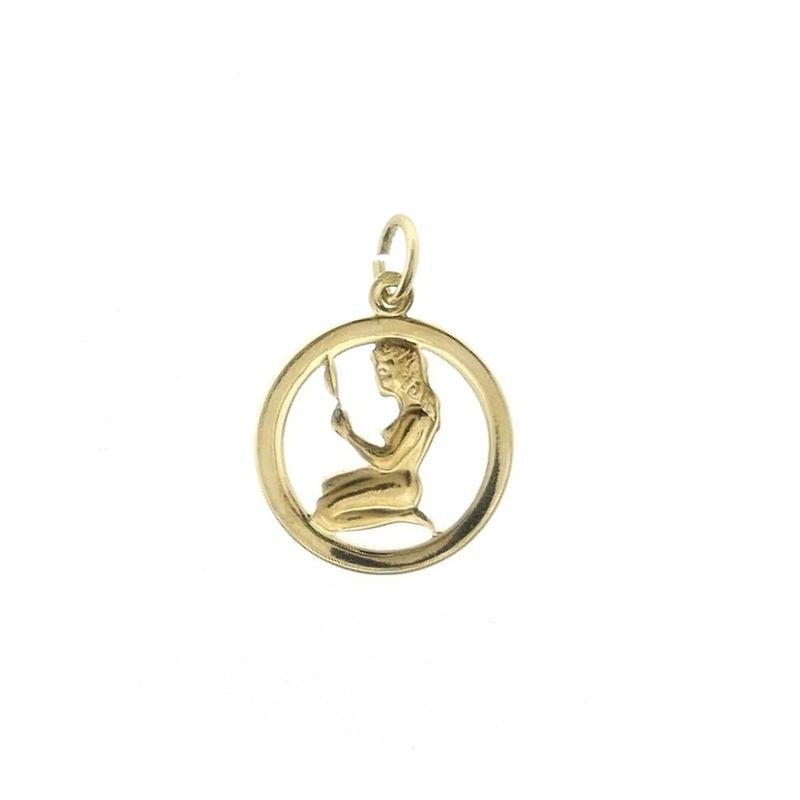 Image 3 of Gold zodiac sign pendant; Virgo