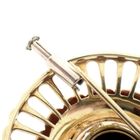 Image 4 of Two-tone gold brooch with garnet stone