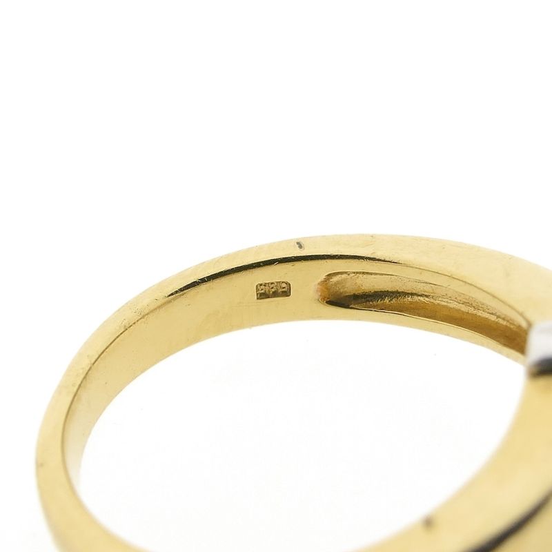 Image 9 of Two-tone gold ring with diamond; 0.15 ct.