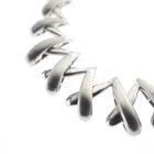 Image 4 of White gold matted fantasy link necklace