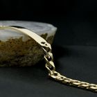 Image 6 of Gold gourmet link bracelet with engraving plate