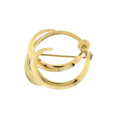 Image 1 of Golden abstract brooch