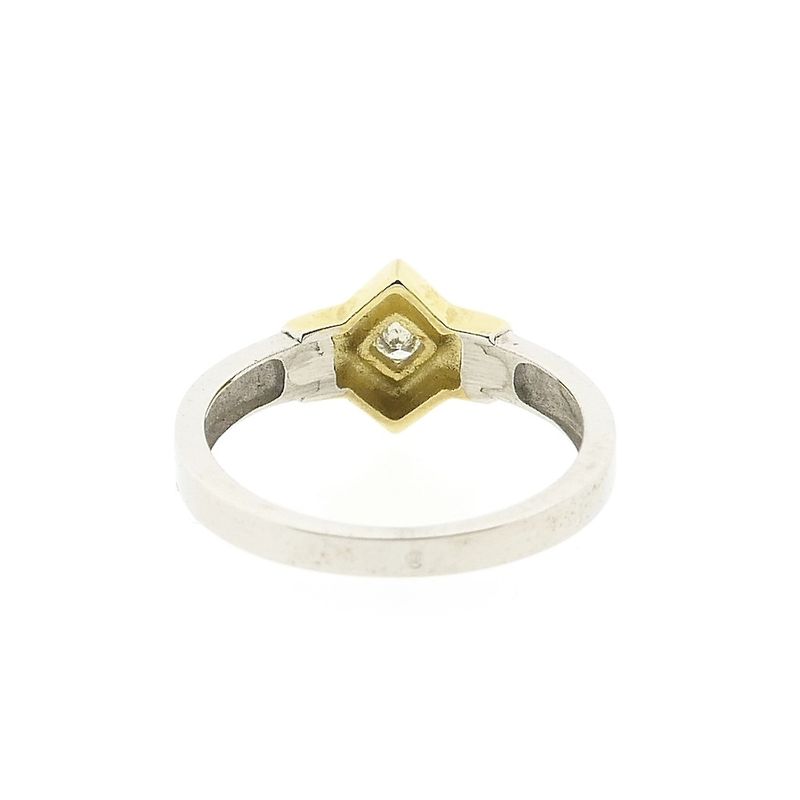 Image 4 of Two-tone gold ring with diamond