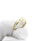 Image 9 of Gold solitaire ring with diamond; 0.04 ct.