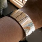 Image 10 of Silver wide slave bracelet | Ø 61.5 mm