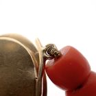 Image 6 of Red coral beads bracelet with gold clasp; Antique | Ø 64mm