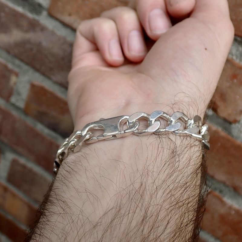 Image 3 of Silver bracelet with engraving plate