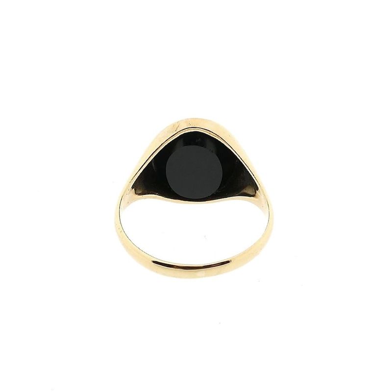 Image 4 of Vintage Gold Signet Ring with Onyx