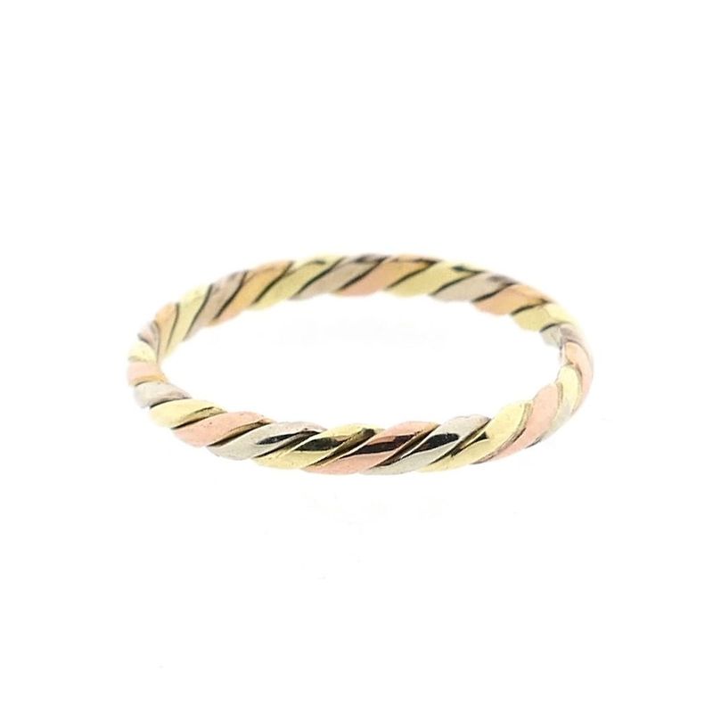 Image 3 of Tricolor Gold Adjustable Ring