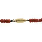 Image 4 of Blood coral bead necklace with gold clasp; Antique | 67 cm