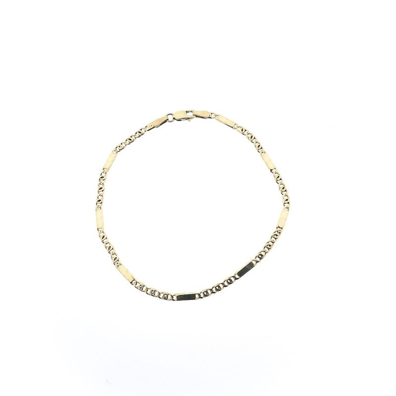 Image 3 of Gold navy link bracelet | 19 cm